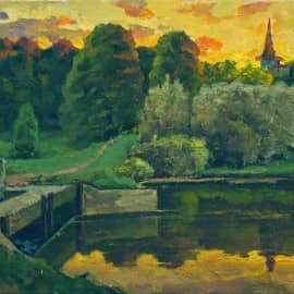 После дождя. Плотина