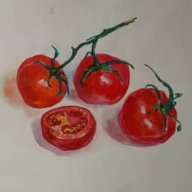 натюрморт помидоры, сюжет 2
