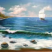 Парусник в море