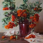 "Натюрморт с красной и чёрной рябиной"