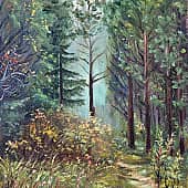 этюд "Октябрь в лесу"