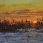 Январь. Закат..