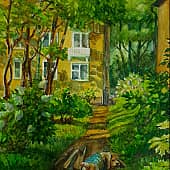 Прогулка с верным другом.