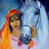 С белой лошадью