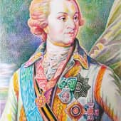 Светлейший князь Григорий Александрович Потёмкин. Бумага,карандаши. Заказ.