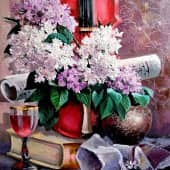 Сирень со скрипкой