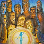 Аэлита и моаи