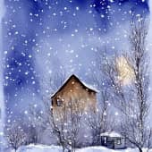 Картина "Снегопад".