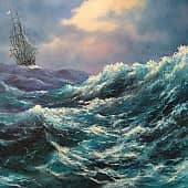 Пел соленый ветер. шептала пенная волна