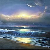 Закат на море