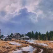 Последний снег (село Зиново, Архангельская область)