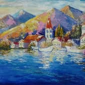 Берег под радужной горой