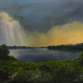 Дождливый Волхов.Этюд.