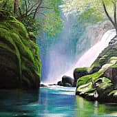 Лесной водопад