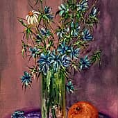 Цикорий. Кому витаминчики? Осеннее небо рисуя, застыли красавцы-цветы.