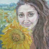 В подсолнухах