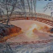 Мостик, долгожданный снег. Картина ZhNataly