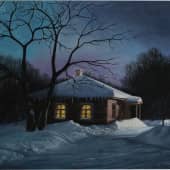 домик зимой