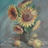 Натюрморт с подсолнухами
