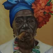 Кубинка с сигарой