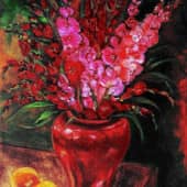 Натюрморт с багровой вазой