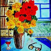 Розы в интерьере