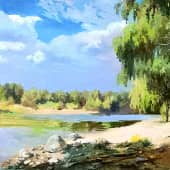 СОЛНЕЧНЫЙ ДЕНЬ У РЕКИ