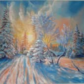 Зимний рассвет.