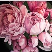 Букет розовых пионов