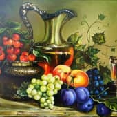 Натюрморт с виноградом