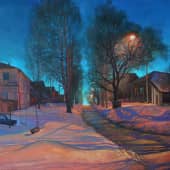 "Рисуют светом фонари        Затейливый узор        На тихой улочке"