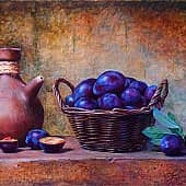 Приезжай попьем вина закусим хлебом или сливами...