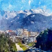 Снег в горах