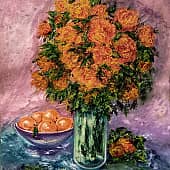 Цветы и апельсинки