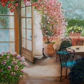 Утро на террасе.