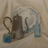 Серебристый чайник