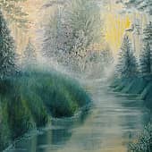 Рассвет в лесу