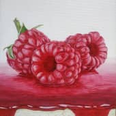 Малина на чизкейке