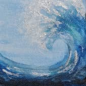 Волна.(одна картина из миниатюрного триптиха)