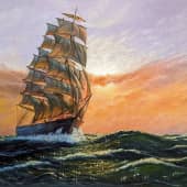 Парусник на рассвете