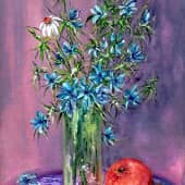 Цикорий. Кому витаминчики? Осеннее небо рисуя, застыли красавцы-цветы.