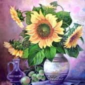 Подсолнухи в вазе