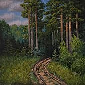 Дорога в лесу.