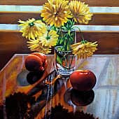 Натюрморт с золотыми шарами и помидорами  The Still-life with golden Balls and Tomatoes