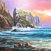 Море и скалы(по мотивам раб.Марека Ружика)