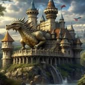 иллюстрация к стиху " Дракон на троне"