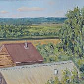 Август. Вид на Окскую пойму.