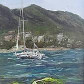 Камни у воды. Пленэрная живопись ZhNataly