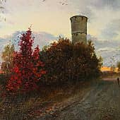 Листья шуршат, опадая, гомон галок, прохлада, дожди....Время стихов и этюдов."