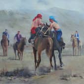 Борьба на   лошадях.